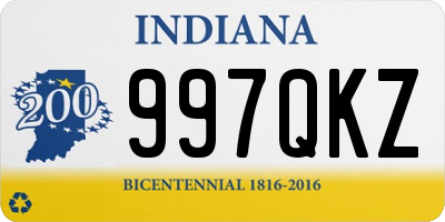 IN license plate 997QKZ