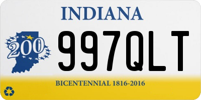 IN license plate 997QLT