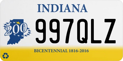 IN license plate 997QLZ