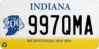 IN license plate 997QMA