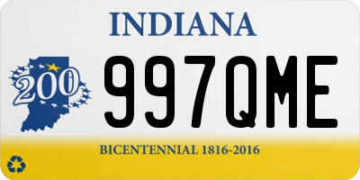 IN license plate 997QME