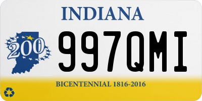 IN license plate 997QMI