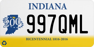 IN license plate 997QML