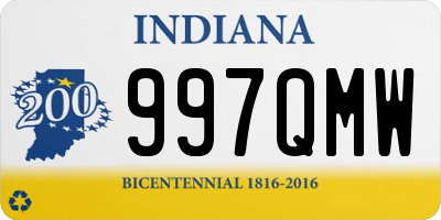 IN license plate 997QMW