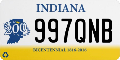 IN license plate 997QNB