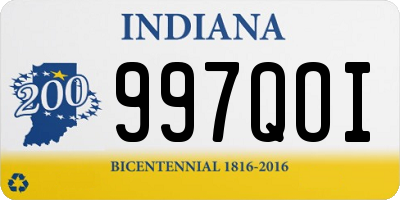 IN license plate 997QOI