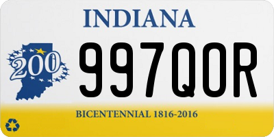 IN license plate 997QOR