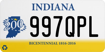 IN license plate 997QPL