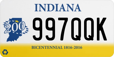 IN license plate 997QQK