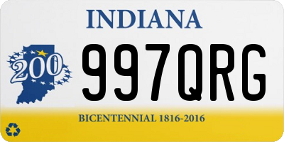 IN license plate 997QRG