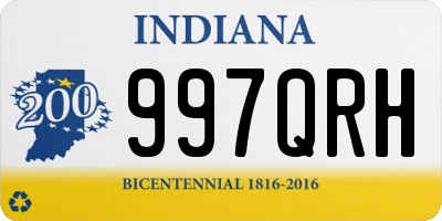 IN license plate 997QRH