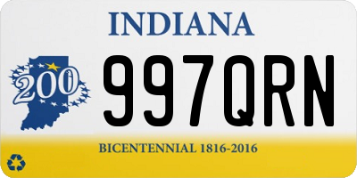 IN license plate 997QRN