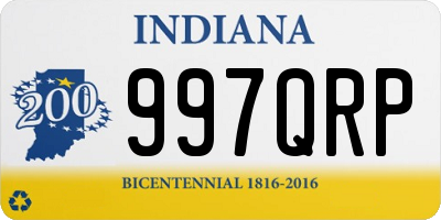 IN license plate 997QRP