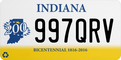 IN license plate 997QRV