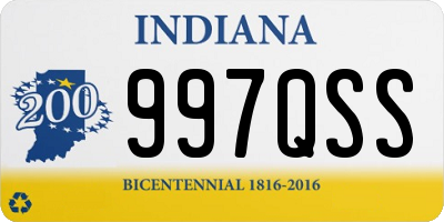 IN license plate 997QSS