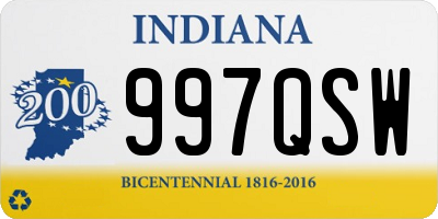 IN license plate 997QSW