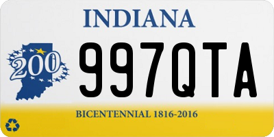 IN license plate 997QTA