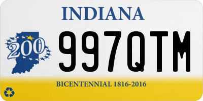 IN license plate 997QTM