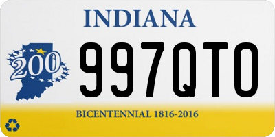 IN license plate 997QTO