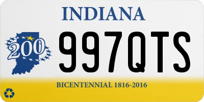 IN license plate 997QTS