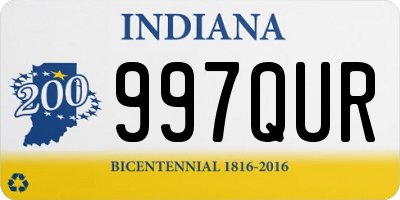 IN license plate 997QUR