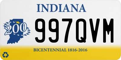 IN license plate 997QVM