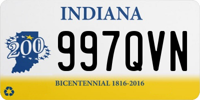 IN license plate 997QVN