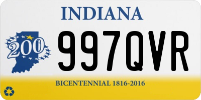 IN license plate 997QVR