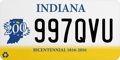 IN license plate 997QVU