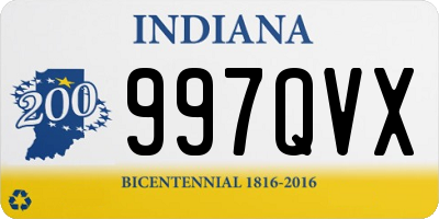 IN license plate 997QVX