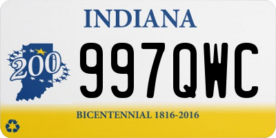 IN license plate 997QWC