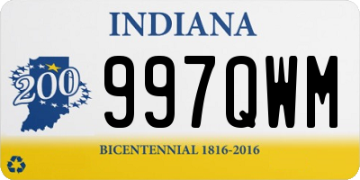 IN license plate 997QWM