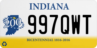 IN license plate 997QWT