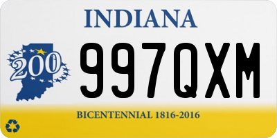 IN license plate 997QXM