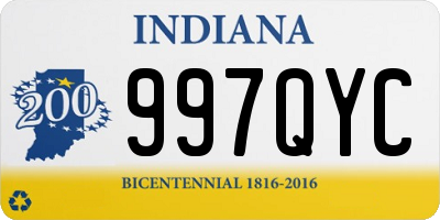 IN license plate 997QYC