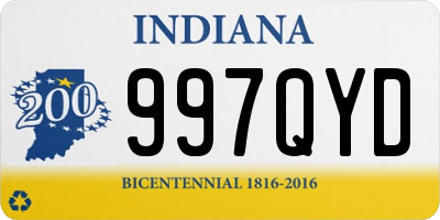 IN license plate 997QYD