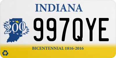 IN license plate 997QYE