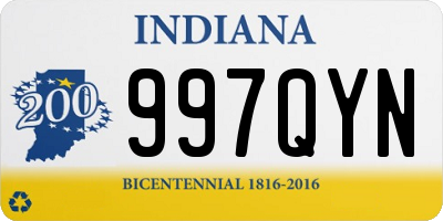 IN license plate 997QYN