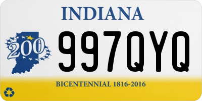 IN license plate 997QYQ