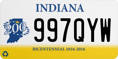 IN license plate 997QYW