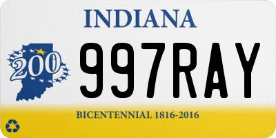 IN license plate 997RAY