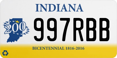 IN license plate 997RBB