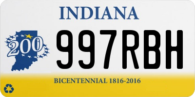 IN license plate 997RBH