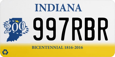 IN license plate 997RBR