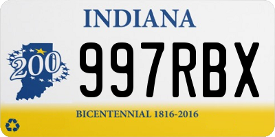 IN license plate 997RBX