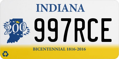 IN license plate 997RCE