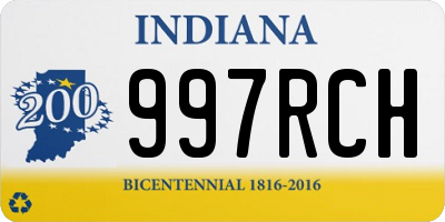 IN license plate 997RCH