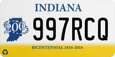 IN license plate 997RCQ