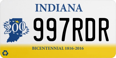 IN license plate 997RDR