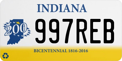 IN license plate 997REB